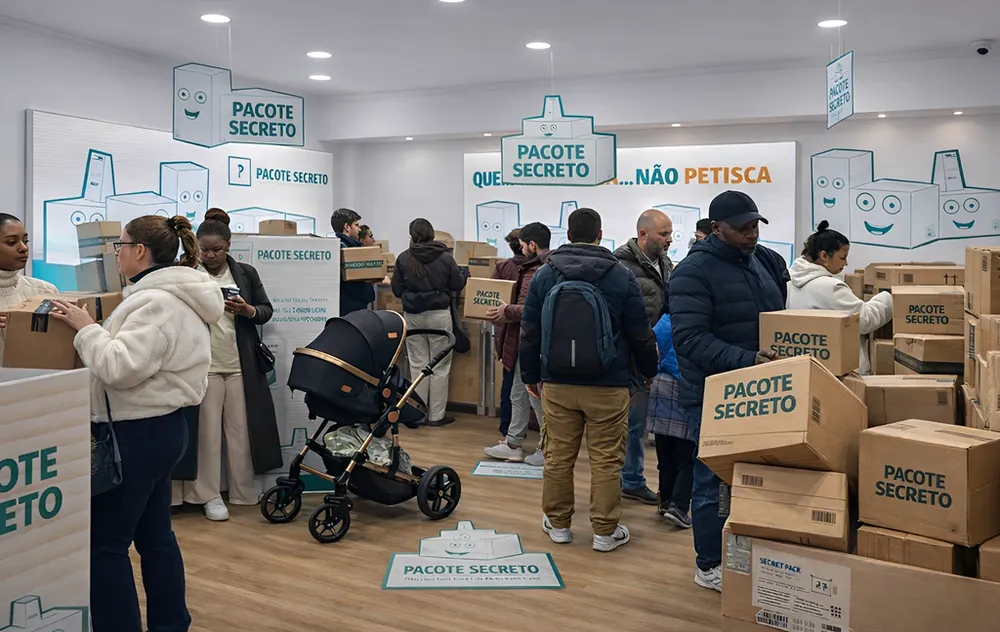 Pessoas na loja Pacote Secreto